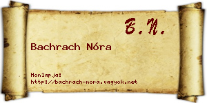 Bachrach Nóra névjegykártya