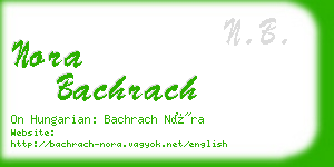 nora bachrach business card